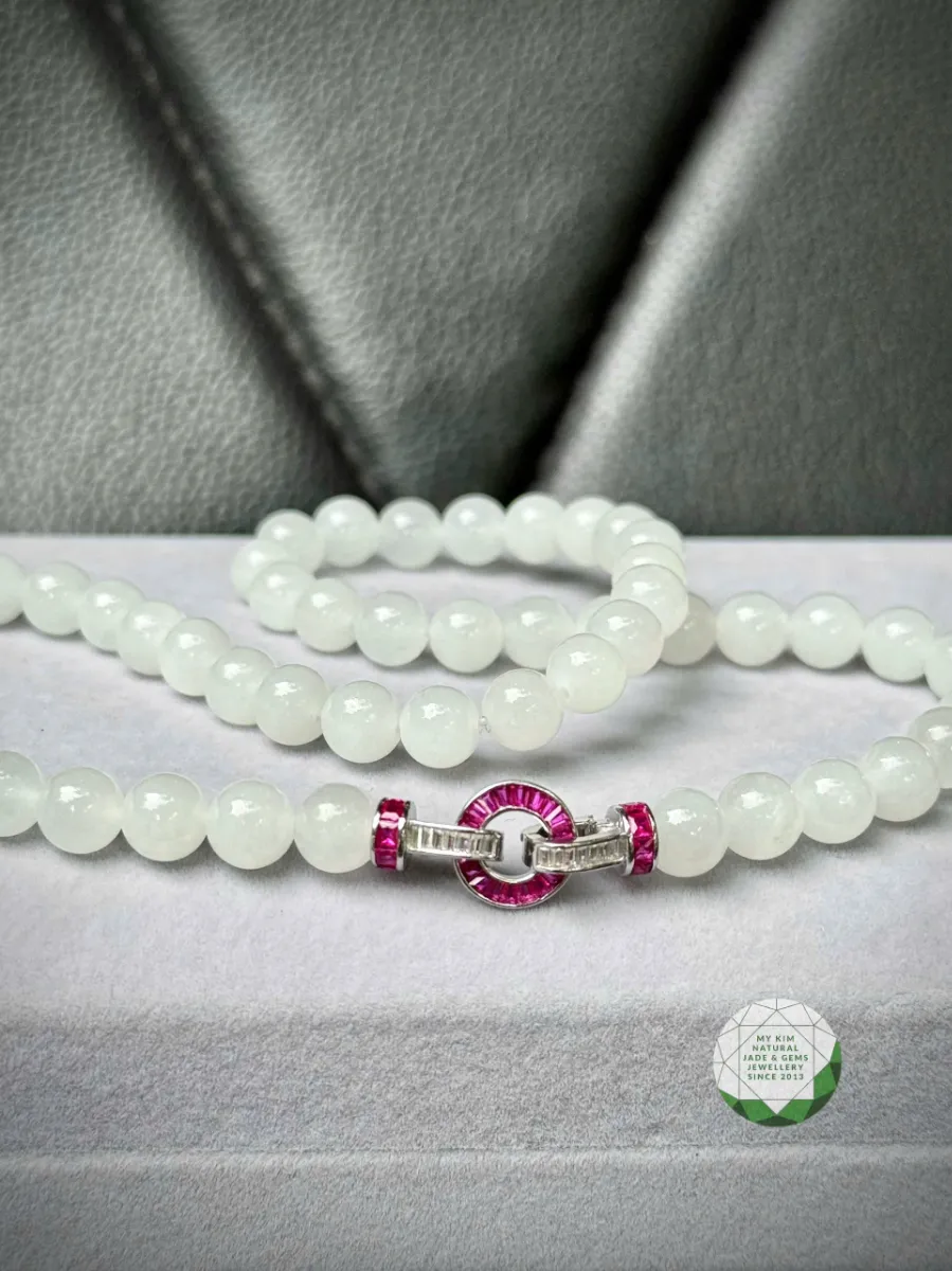 🤍 DÂY CHUYỀN BẠCH NGỌC NEPHRITE – TINH KHIẾT & THANH CAO