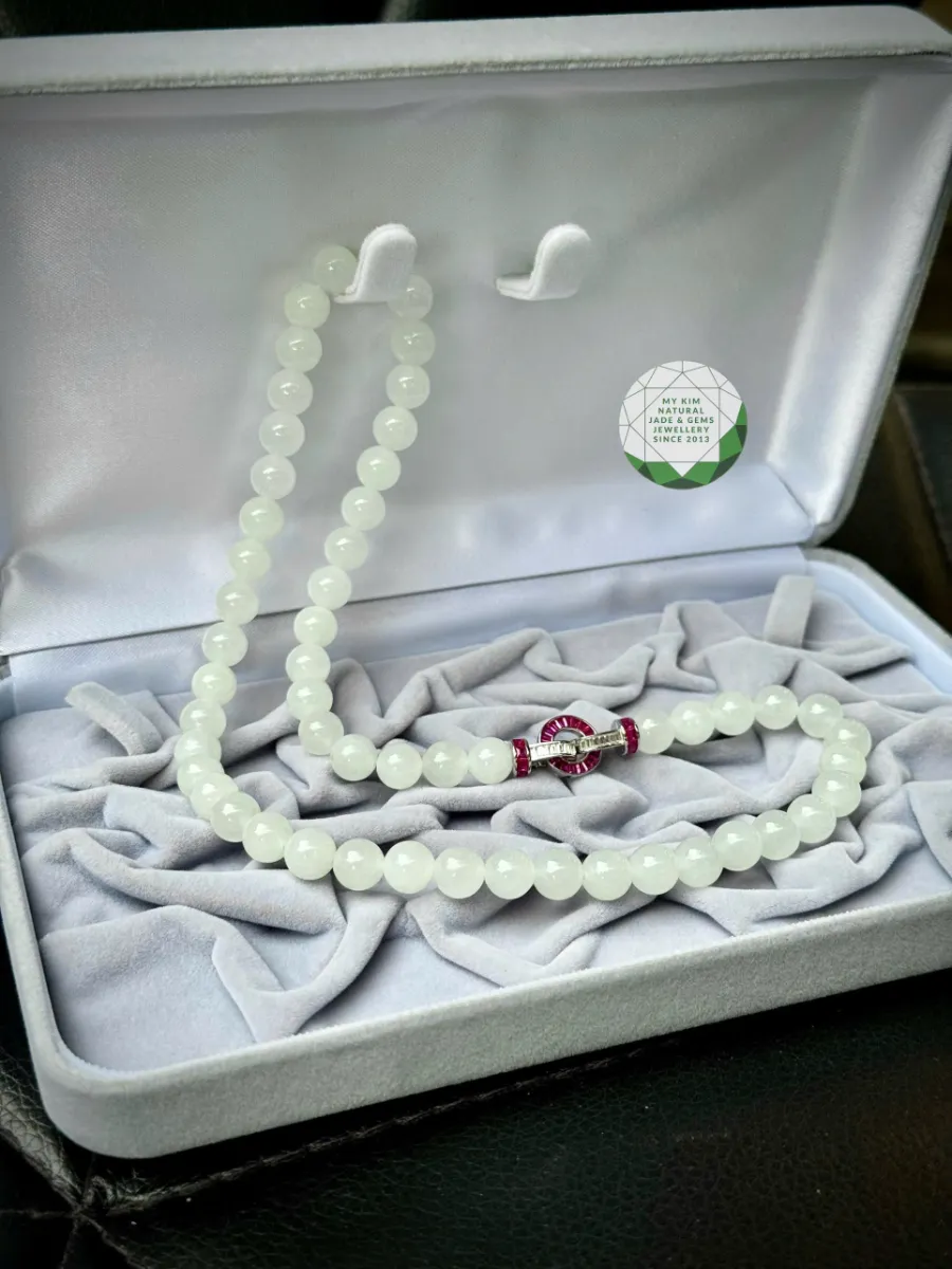 🤍 DÂY CHUYỀN BẠCH NGỌC NEPHRITE – TINH KHIẾT & THANH CAO