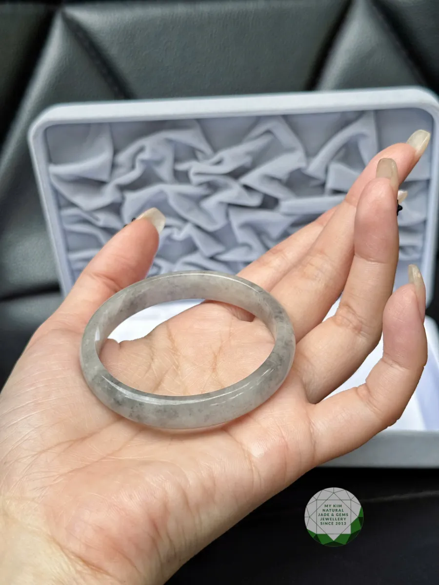 🖤 Vòng Ngọc Phỉ Thúy Gà Đen Bản Hẹ | Jadeite Tự Nhiên Cao Cấp