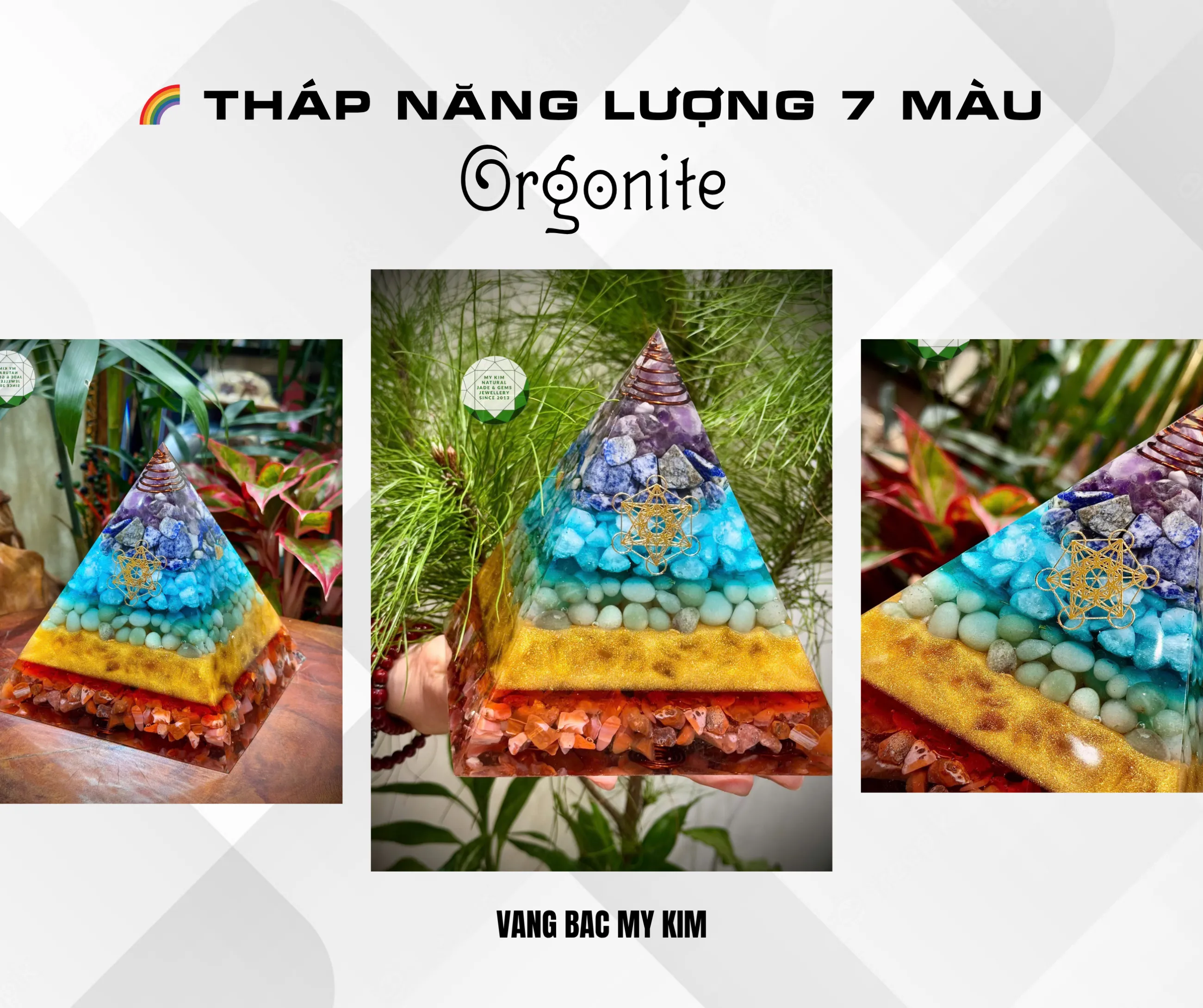 🌈 THÁP NĂNG LƯỢNG 7 MÀU ORGONITE