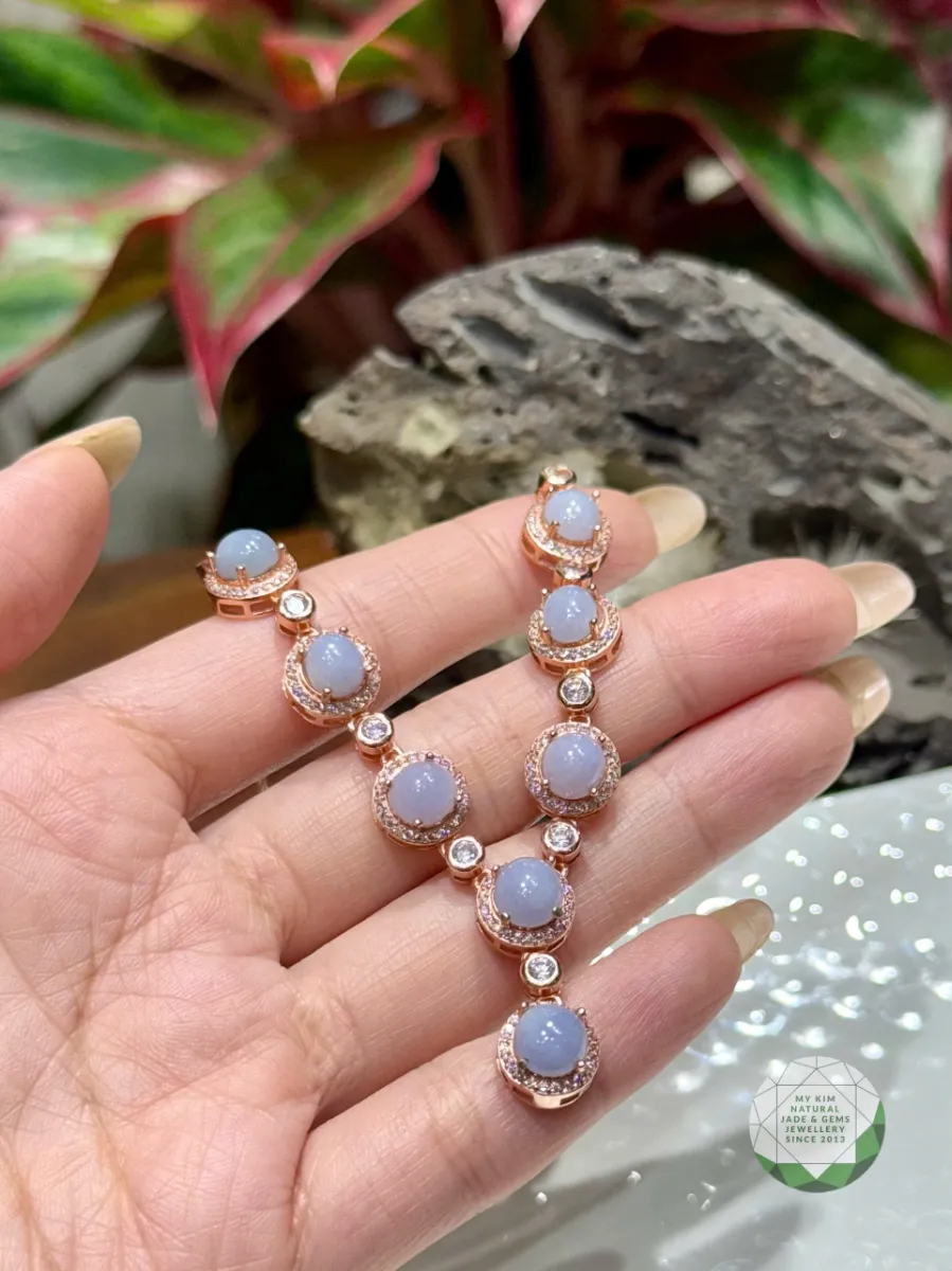 Dây chuyền Ngọc Phỉ Thúy Tử La Lan Vip -  bạc si vàng hồng liền mặt