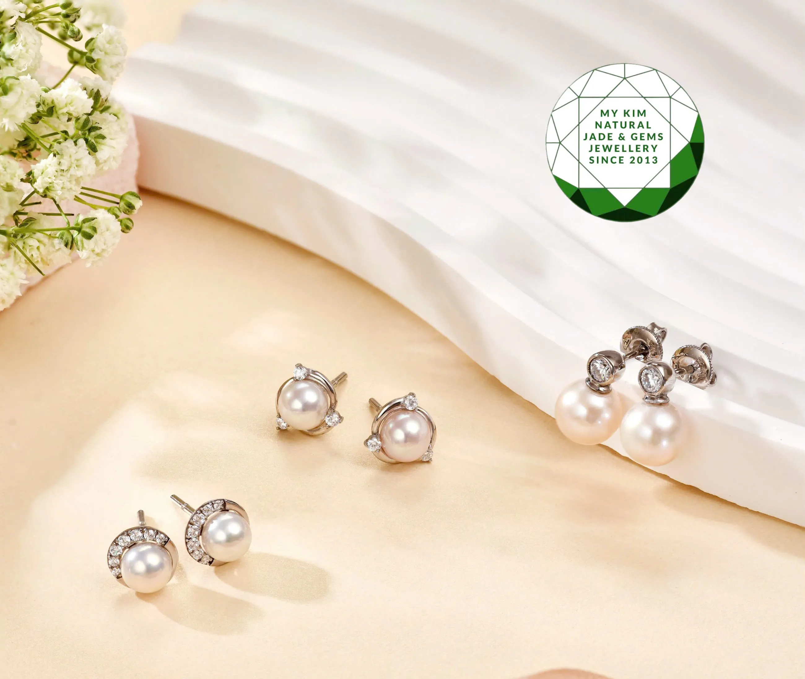 BST Bông Tai Nụ Ngọc Trai 