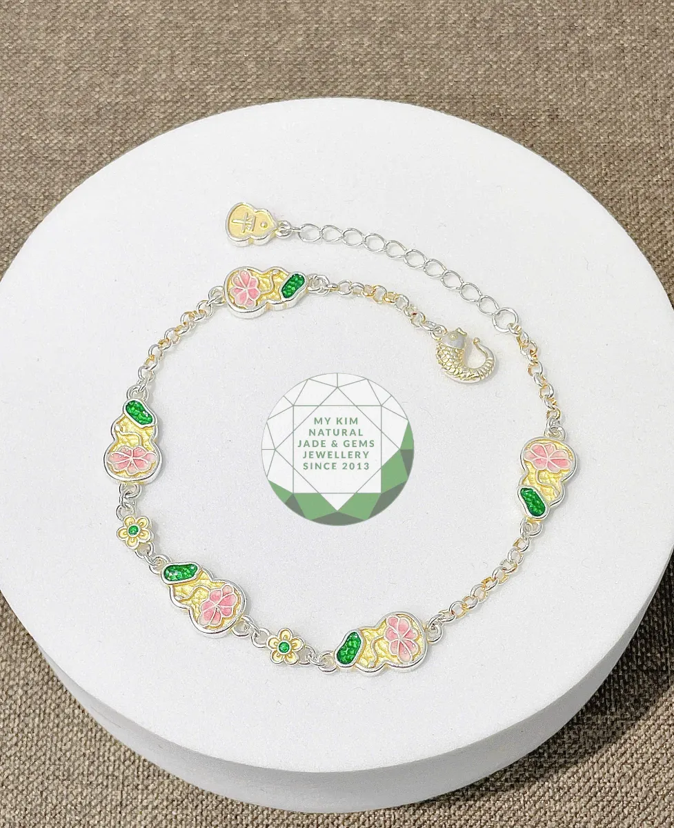 BST Lắc Tay Bạc Cao Cấp Cho Nữ - Hoa Văn Cổ Điển