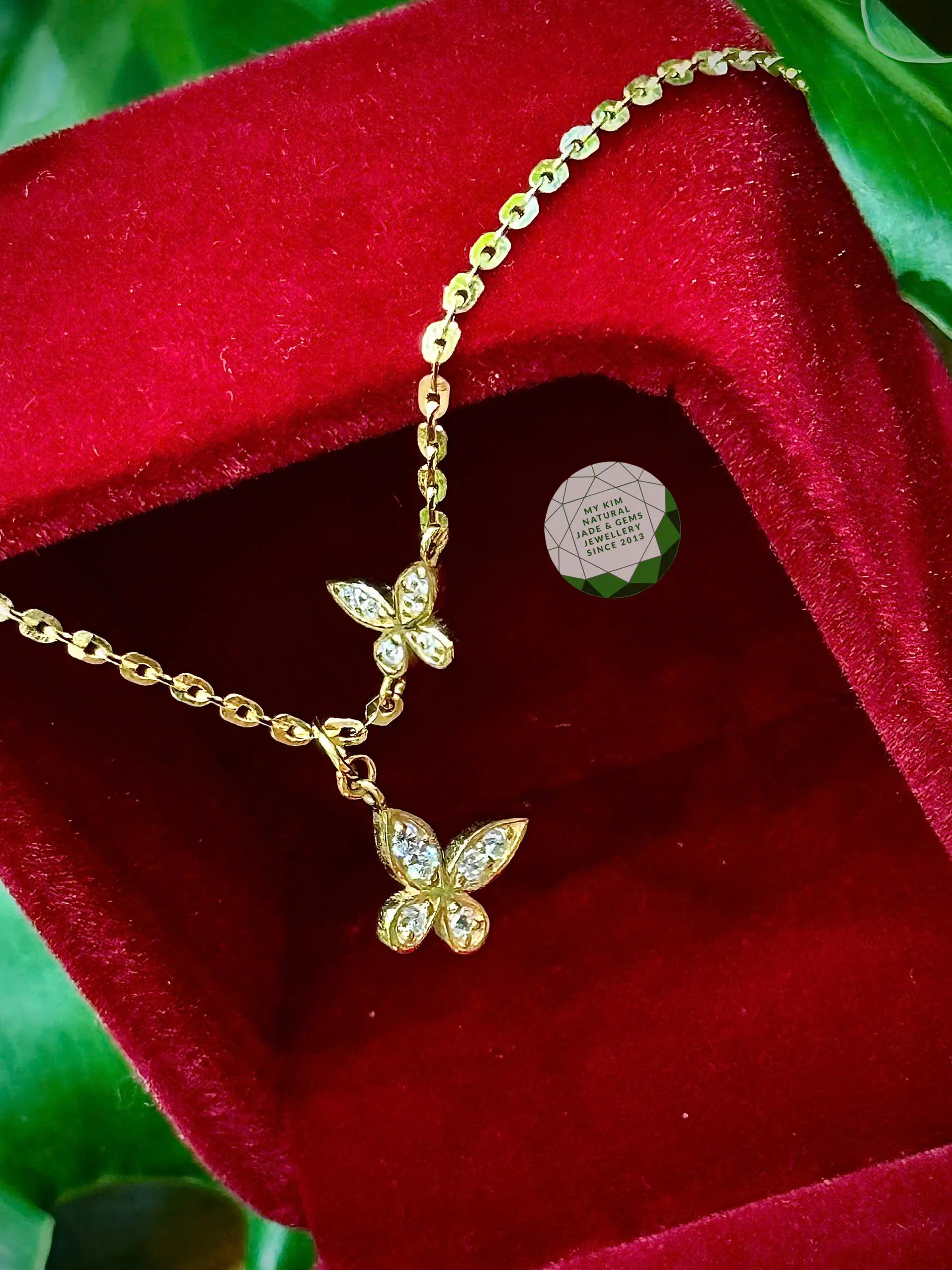 💛 Set Bông Tai & Lắc Chân Hồ Điệp Vàng 10K – Sắc Vàng Của Sự Thanh Nhã