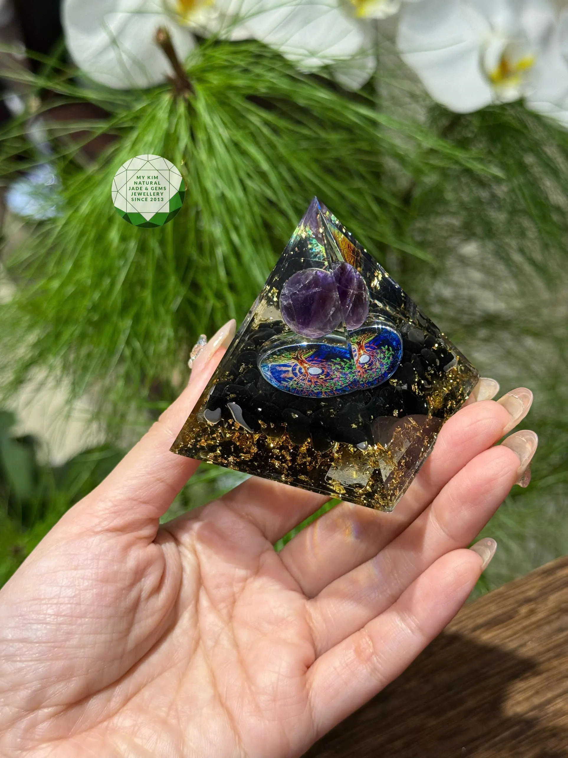 🔺 Kim Tự Tháp Năng Lượng Orgonite Resin – Nhỏ gọn, tinh tế 🔺