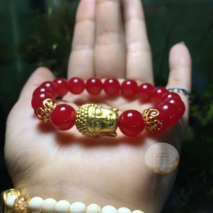 Mã não đỏ mix charm bạc mạ vàng 24k
