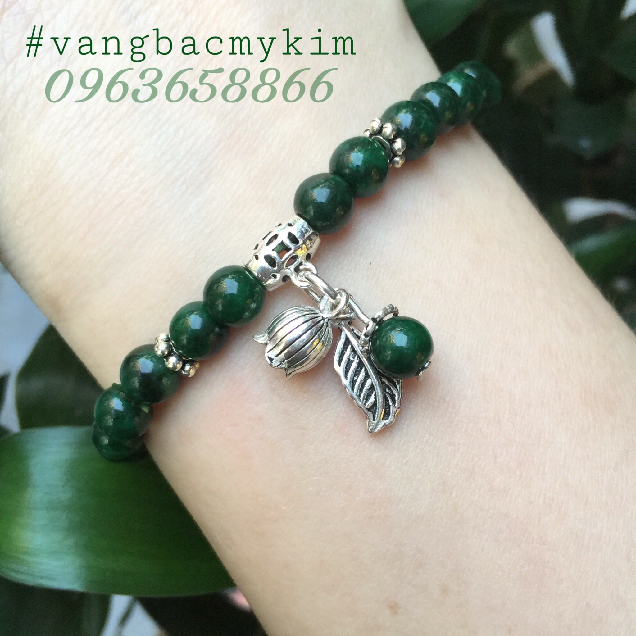 Vòng đá sơn thủy mix Bạc 925