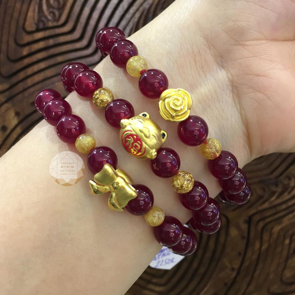 Mã não huyết dụ mix Vàng 24k 999,9