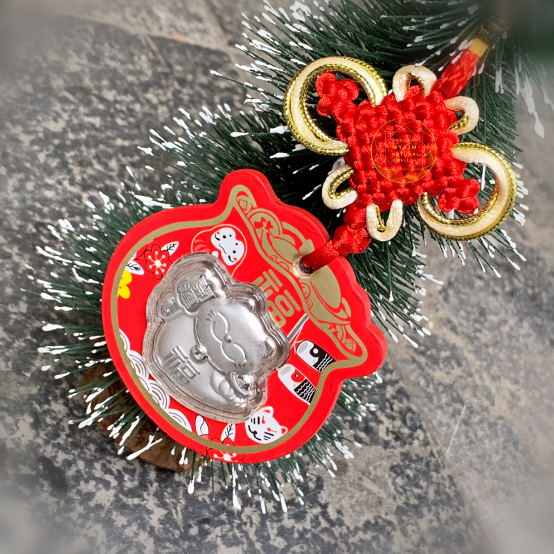 Khánh treo vĩnh kết đồng tâm Mèo Thần Tài