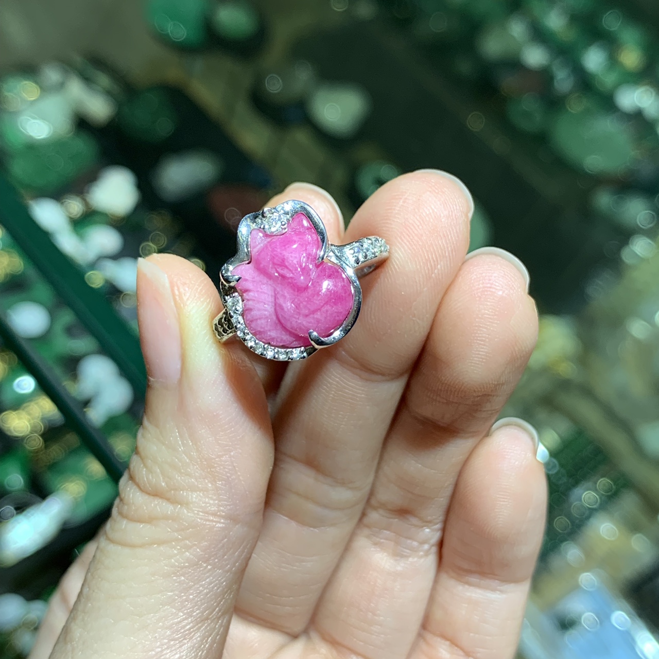 Nhẫn Ruby - Bạc si vàng trắng 18k cao cấp