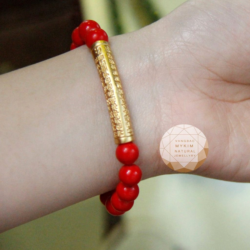 Vòng Chusa mix charm úmani bạc si vàng 24k
