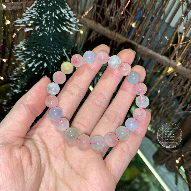 Vòng trơn đá thạch anh tứ quý Barine