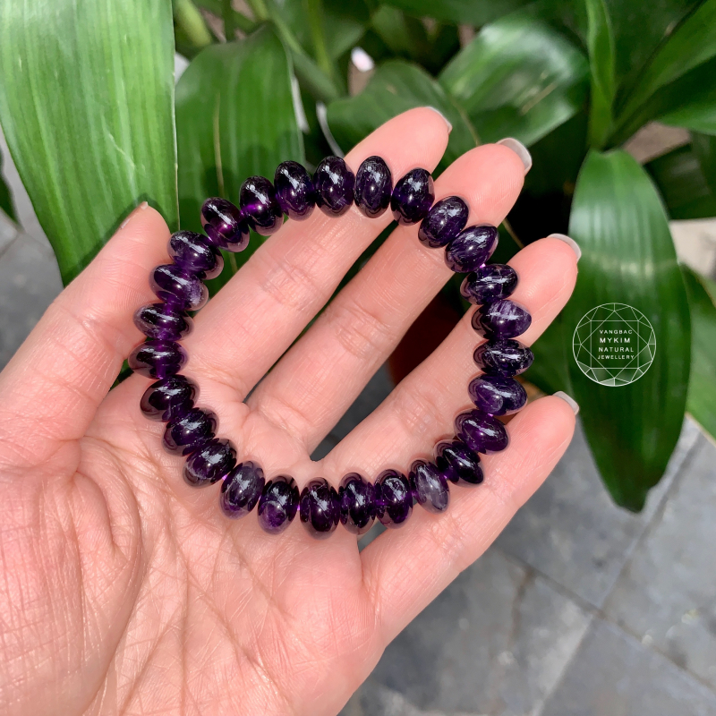 Vòng trơn đá thạch anh tím VIP