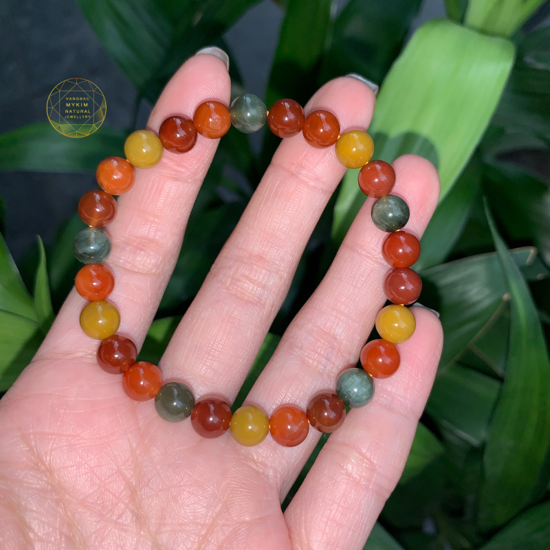 Vòng trơn đá thạch anh tứ quý