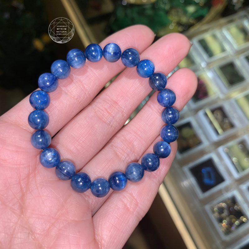 Vòng trơn đá kyanit xanh