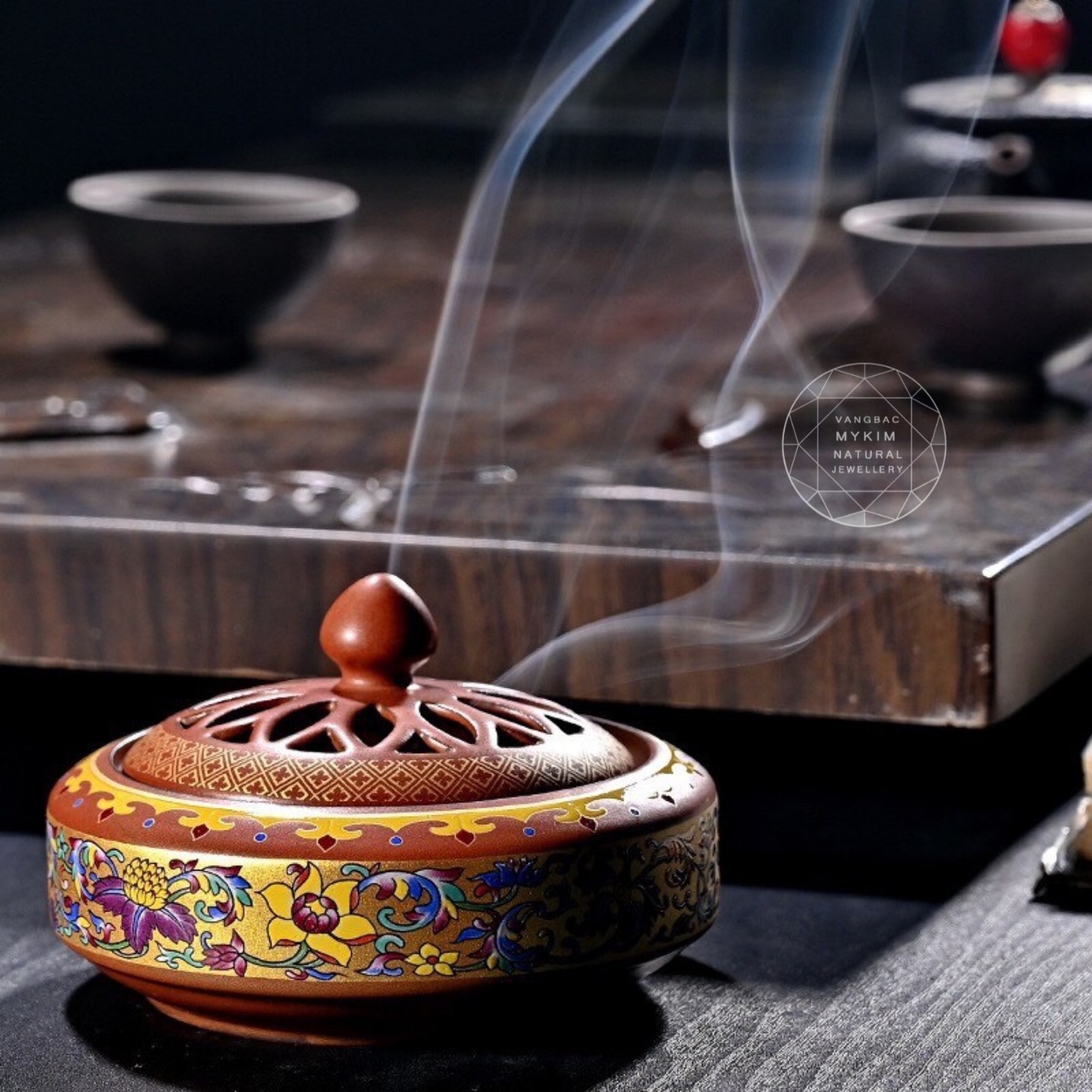 LƯ TRẦM GỐM CAO CẤP HOA PHÚC  TÀI LỘC