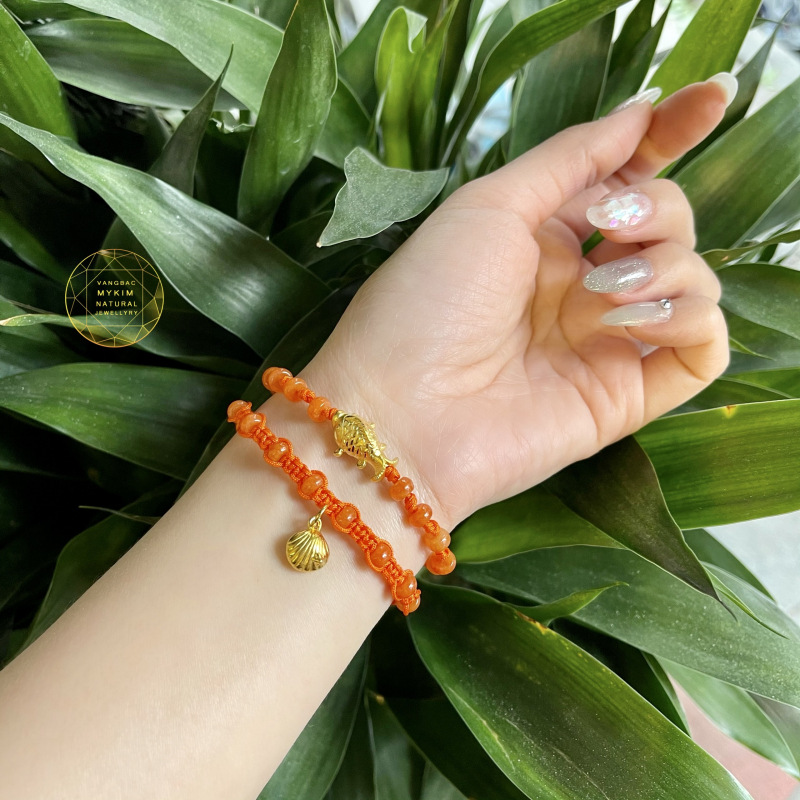 Dây tết Ngọc Phỉ Thúy vàng 24k