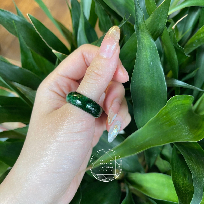 Nhẫn Ngọc Phỉ Thúy - Bản 9mm