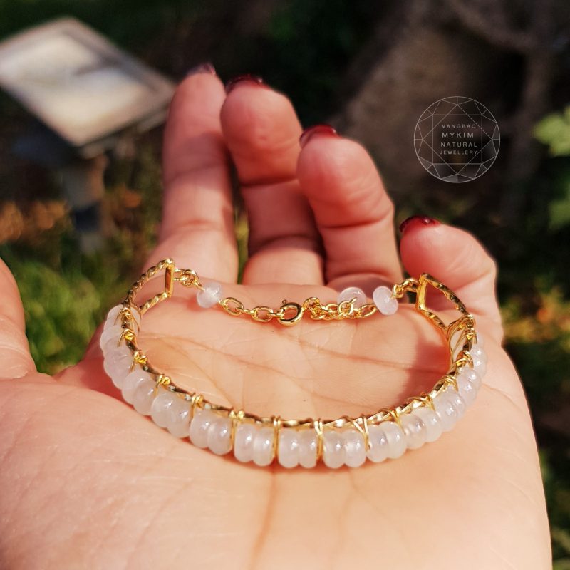 Vòng Băng Ngọc Phỉ Thúy - Bọc vàng 10k - 14k - 18k