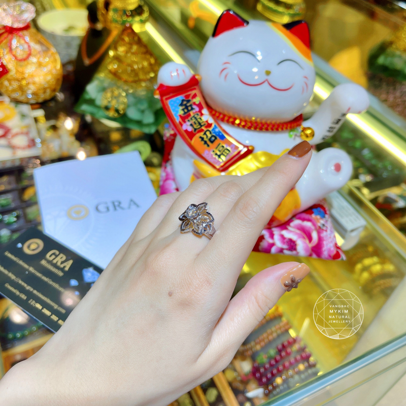 Nhẫn Đính Kim Moissanite - Vàng 10k - 14k - 18k
