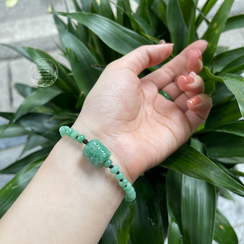 Dây Tết Ngọc Phỉ Thúy - Xanh Bạc Hà