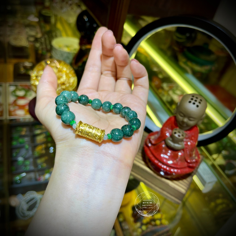 Vòng Ngọc Cẩm Thạch - trú Ummani Vàng 24k