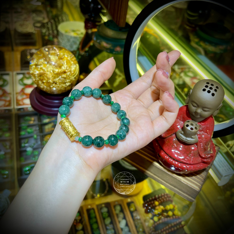 Vòng Ngọc Cẩm Thạch - trú Ummani Vàng 24k