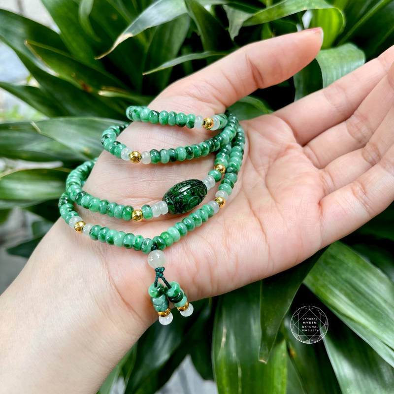 Chuỗi vòng Phỉ Thúy Mã Nha kết vàng 24k cao cấp - VIP