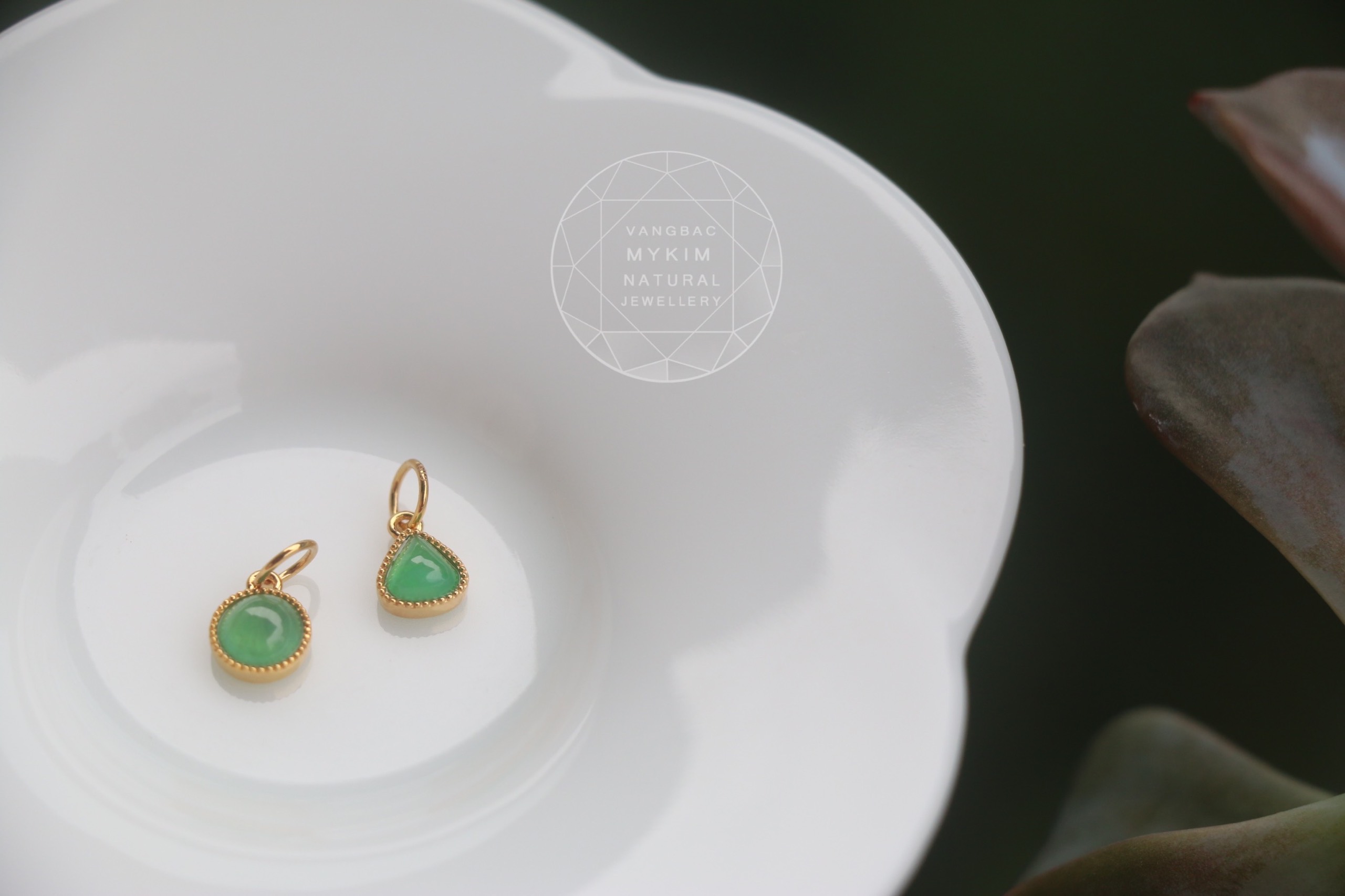 Mặt dây nhỏ Ngọc Jadeite - Vàng 10k - 14k - 18k
