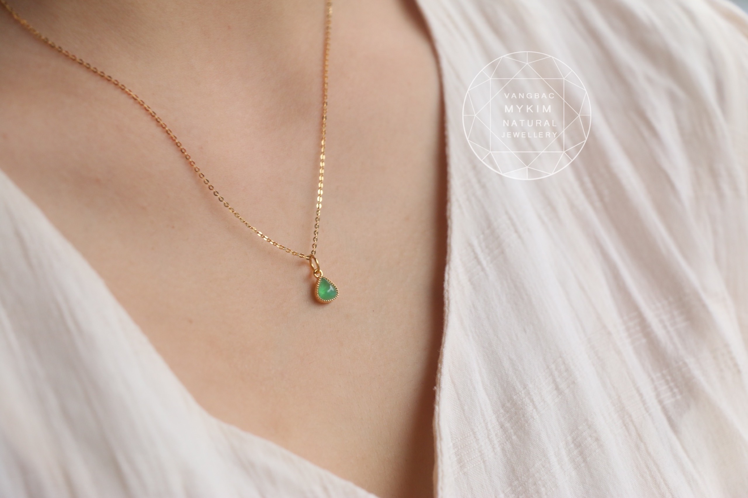Mặt dây nhỏ Ngọc Jadeite - Vàng 10k - 14k - 18k