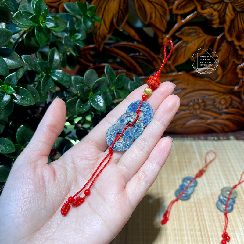 Dây Treo Đồng Xu Cổ - Tiền Xu Tam Tài mix chusa