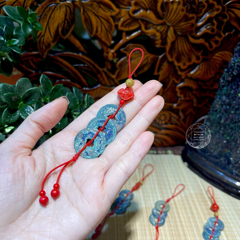 Dây Treo Đồng Xu Cổ - Tiền Xu Tam Tài mix chusa