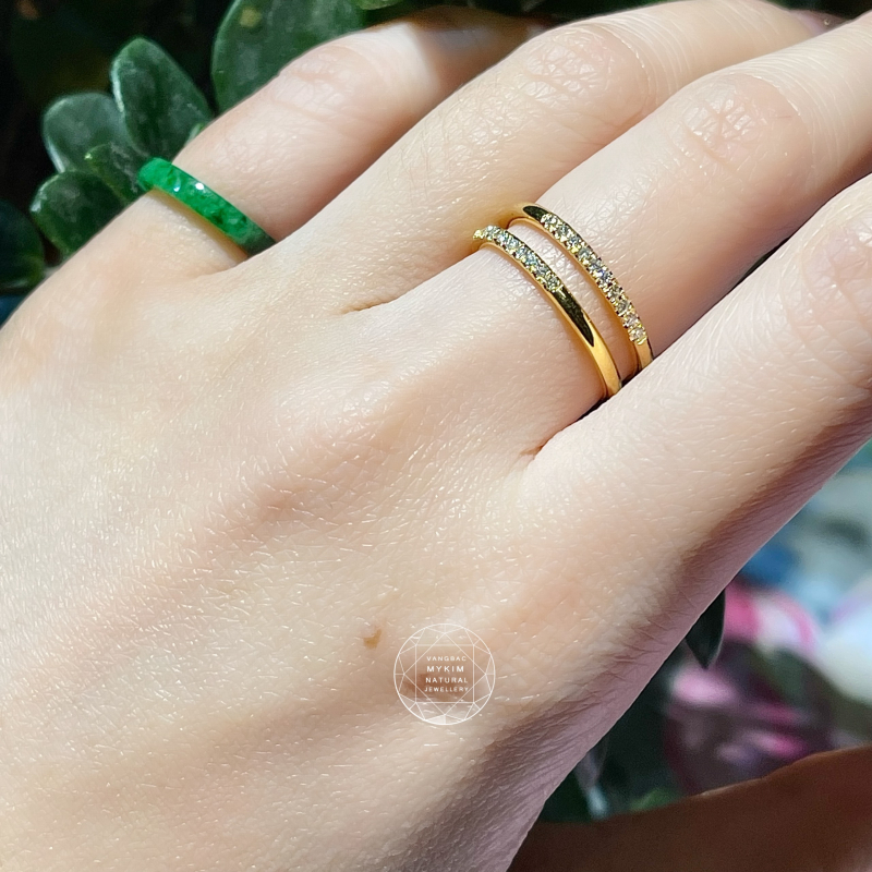 Nhẫn Vàng 14k - Đính Kim Cương Thiên Nhiên