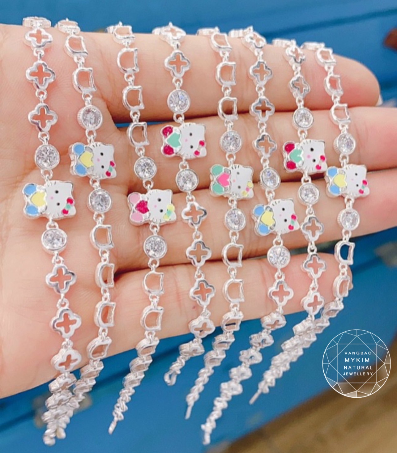 Lắc Bạc 925 - Mèo Kitty - Đính đá