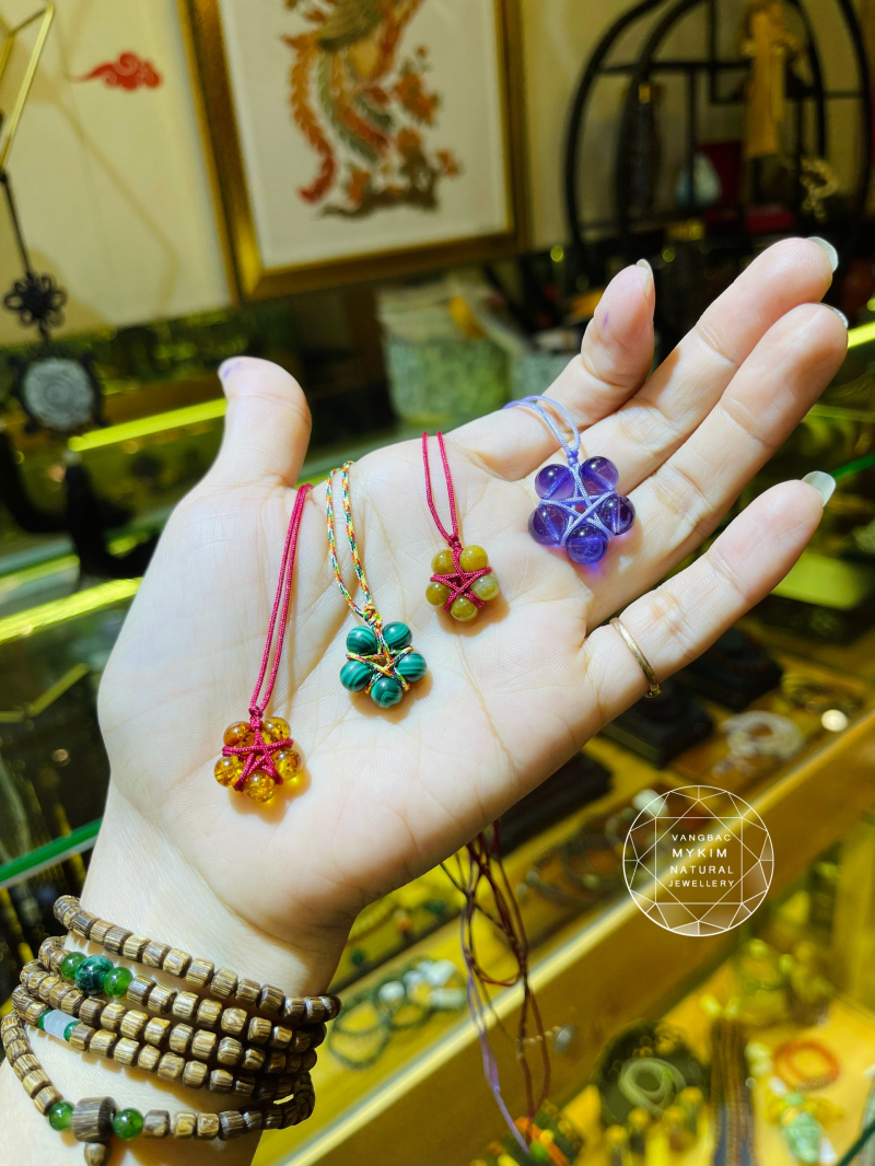Mặt dây Hoa Sao - Ngọc & Đá Phong Thủy Thiên Nhiên