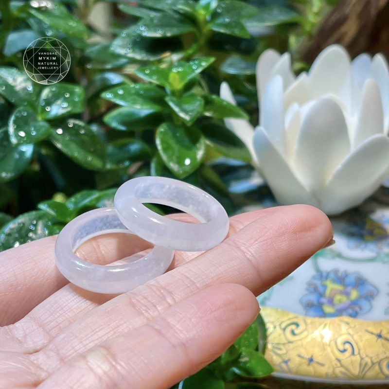 Nhẫn Băng Ngọc Phỉ Thúy Jadeite - Bản liền khối