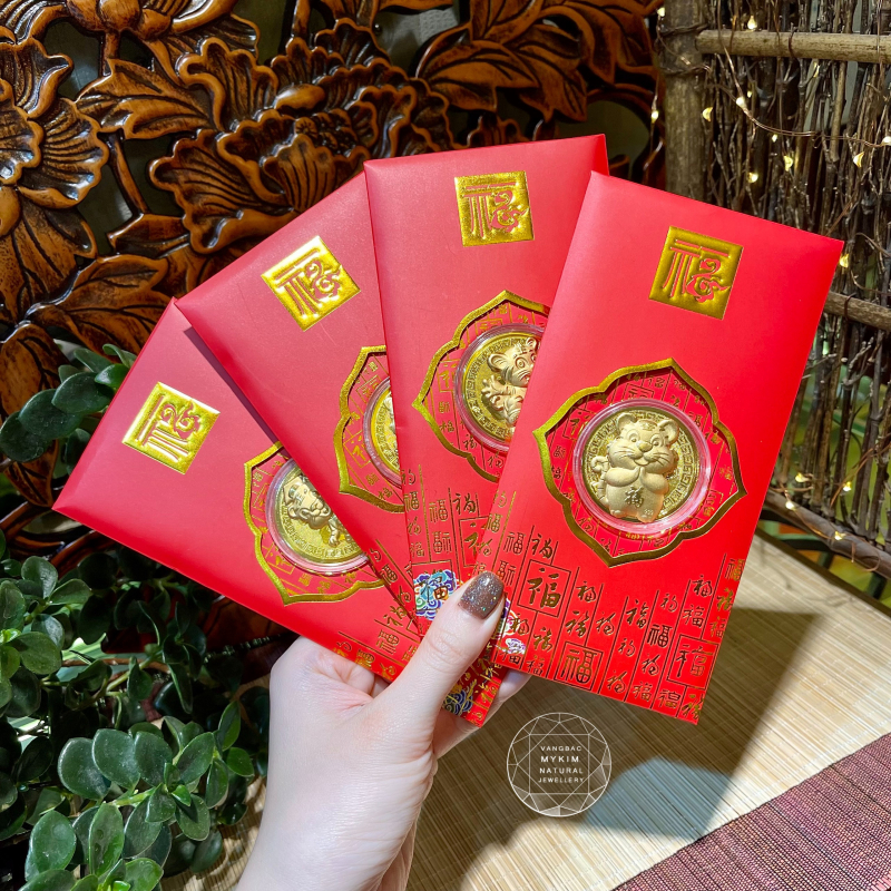 Lì Xì May Mắn - Mạ Vàng - Nhâm Dần 2022