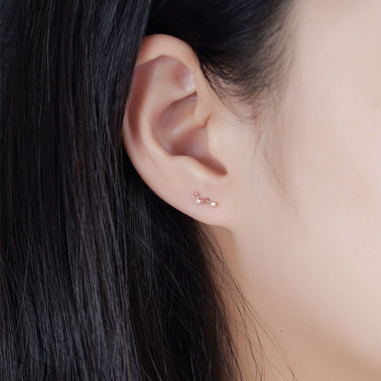 Bông Tai ngôi sao - nụ đá - Vàng Hồng 14k