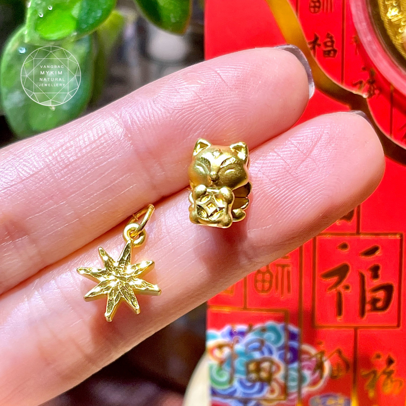 Charm Vàng 24k - Hồ Ly - Sao Băng - Vàng 9999