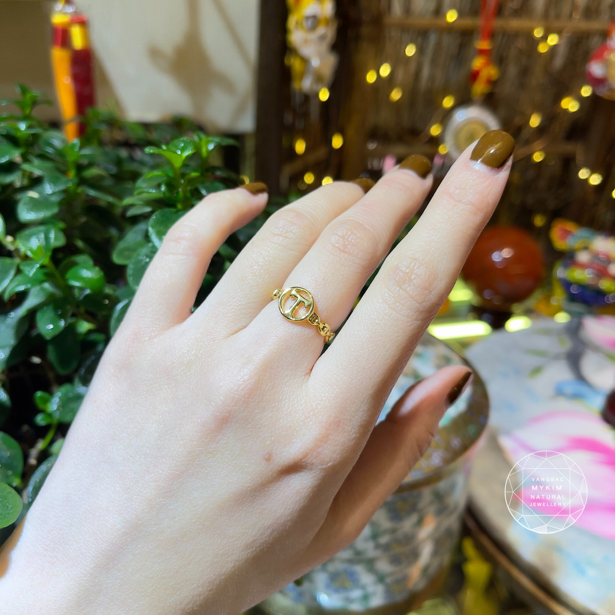 Nhẫn chữ T - Vàng 14k