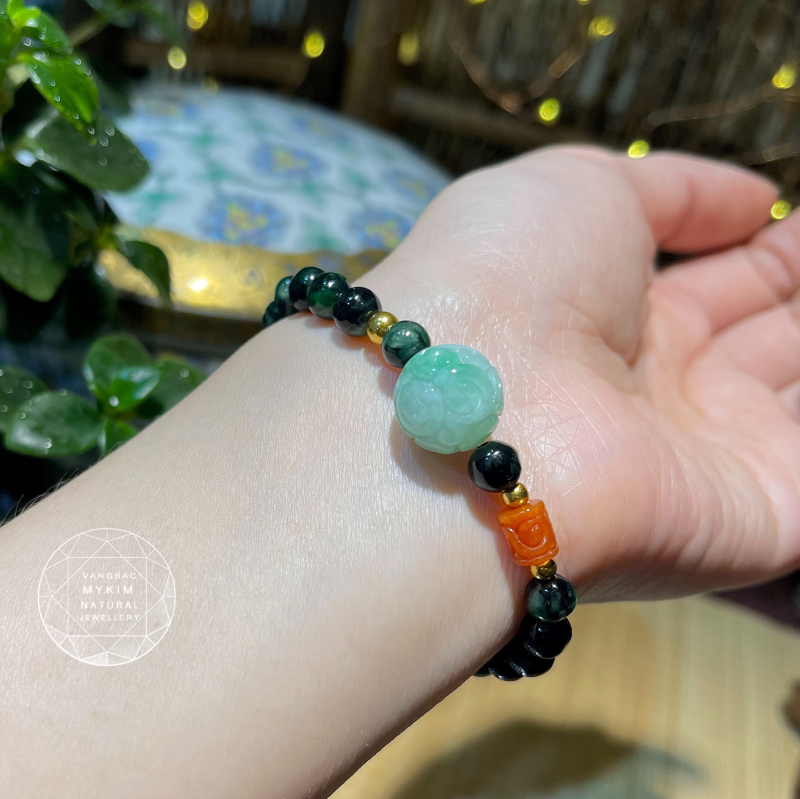 Vòng Ngọc Phỉ Thúy Jadeite - PK vàng 24k
