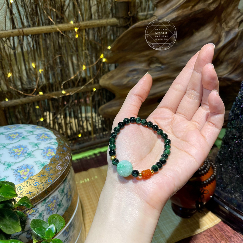 Vòng Ngọc Phỉ Thúy Jadeite - PK vàng 24k