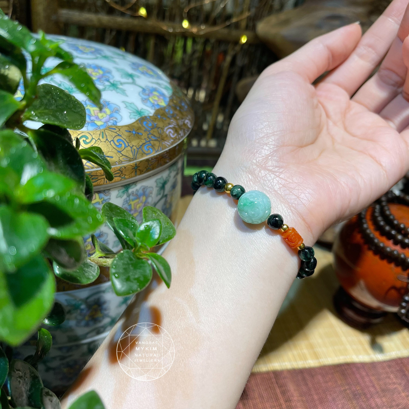 Vòng Ngọc Phỉ Thúy Jadeite - PK vàng 24k