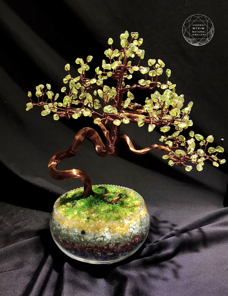 Cây Bonsai Tài Lộc - Đá Peridot