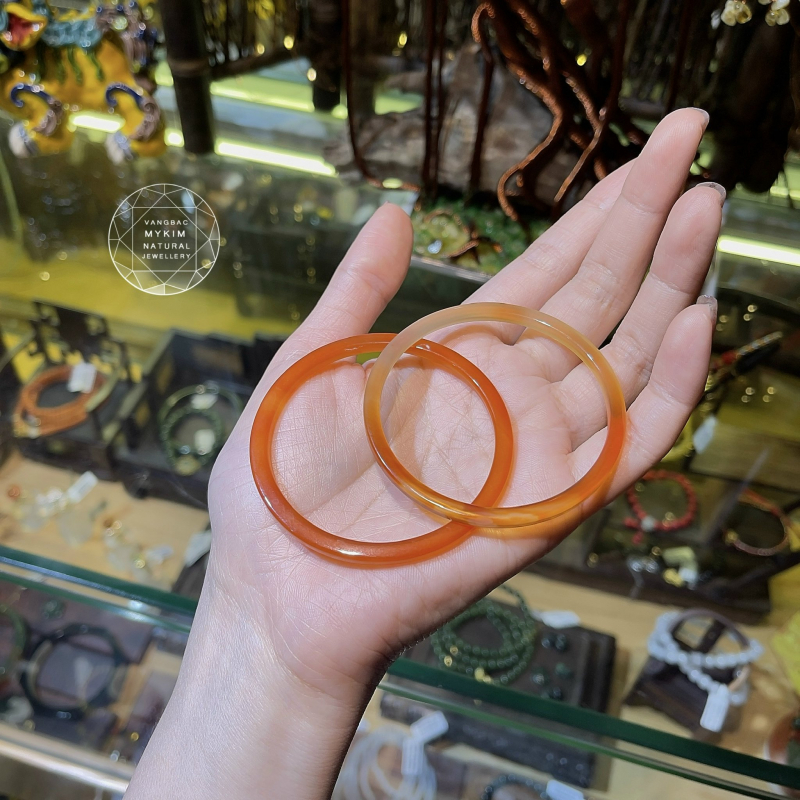 Vòng Mã Não Cam Thiên Nhiên