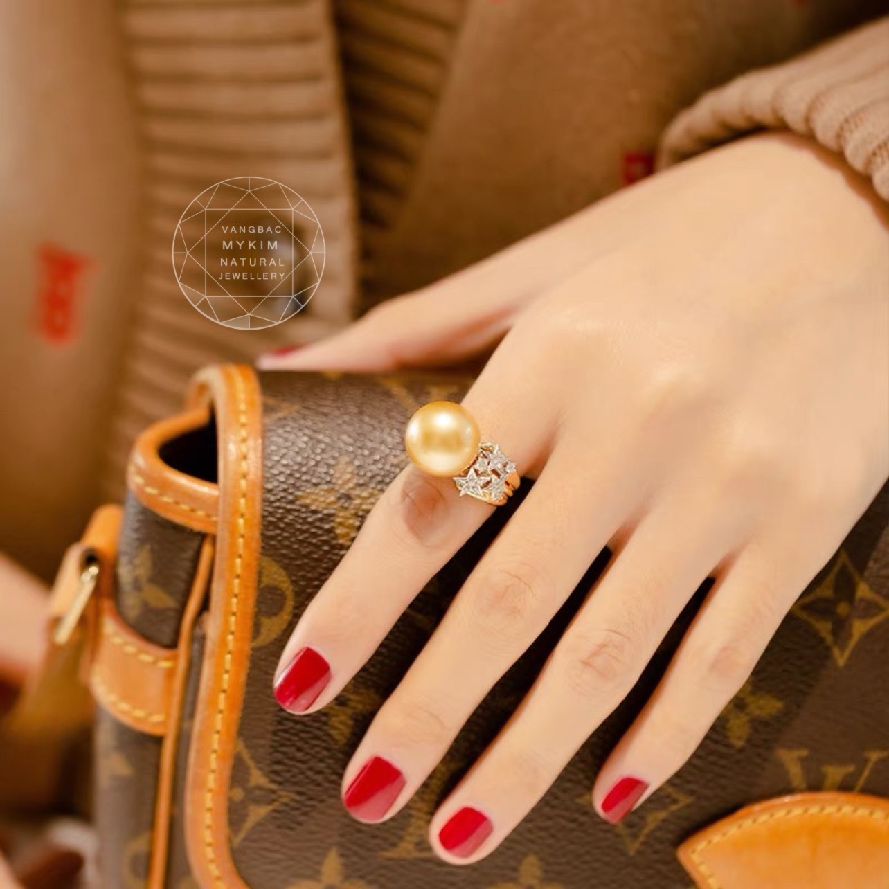 Nhẫn Ngọc Trai - Vàng 10k - 14k