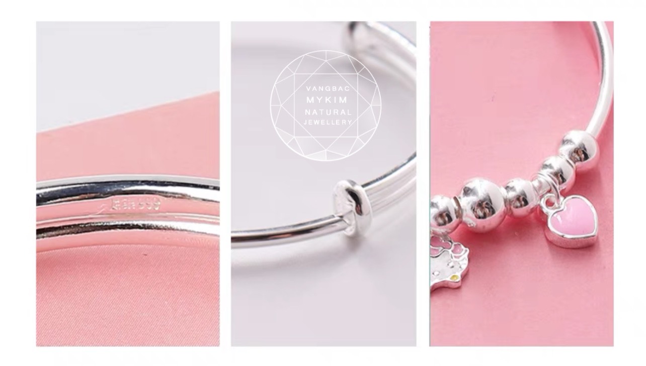 Lắc Bạc Trẻ Em - Hello Kitty - Bạc 925