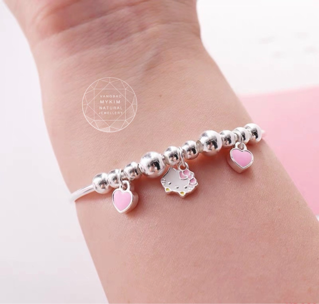 Lắc Bạc Trẻ Em - Hello Kitty - Bạc 925