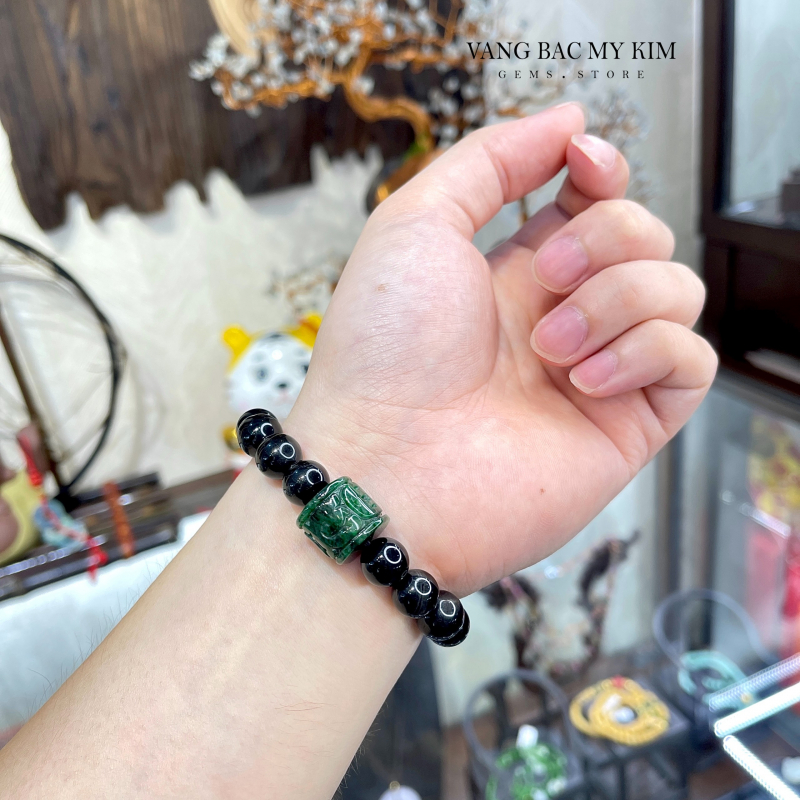 Vòng Đá Mắt Hổ Tia Sét - Charm Lu Ngọc Phỉ Thúy Jadeite