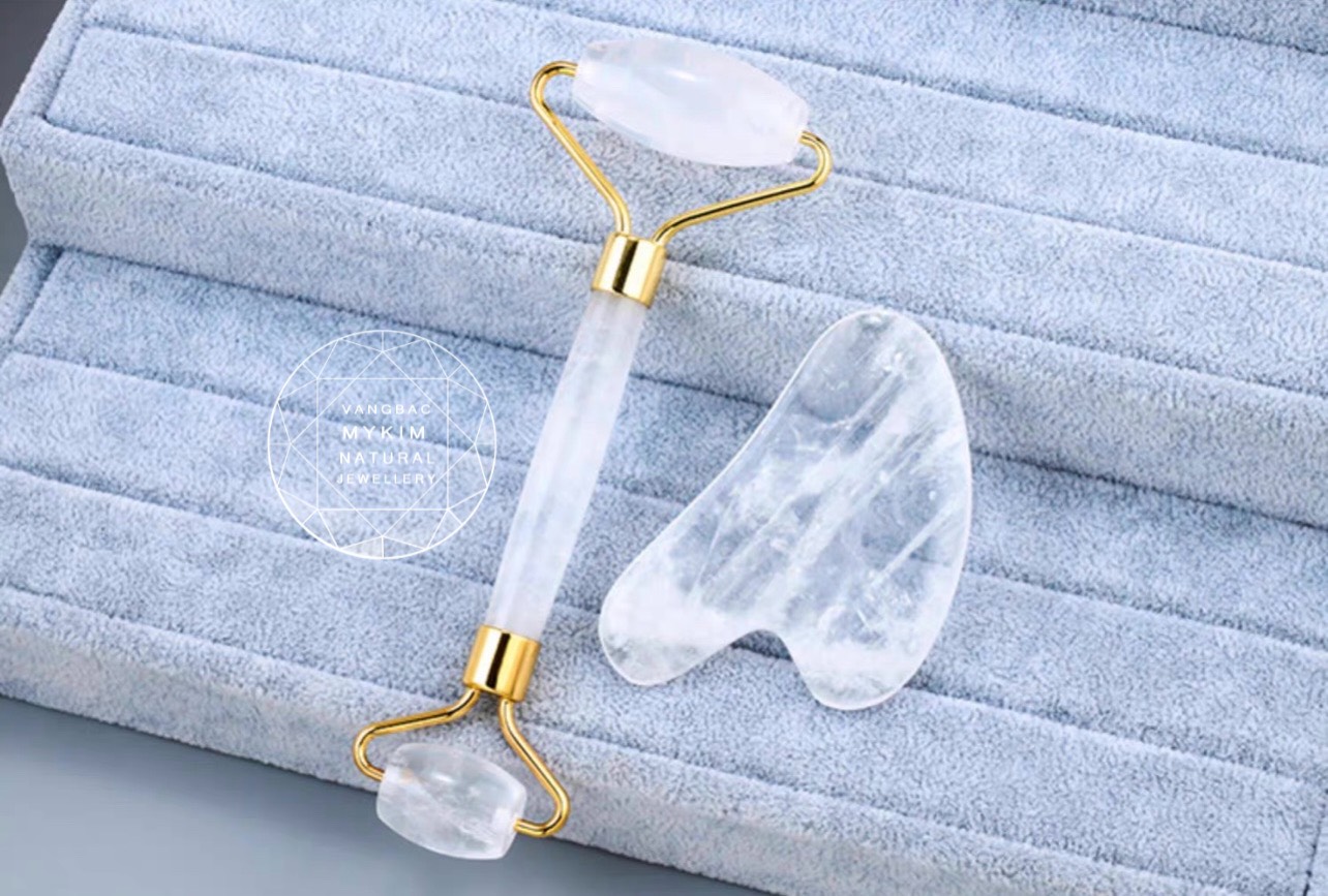 Set Cây Lăn Thạch Anh Massage Nâng Cơ Mặt Và Cơ Thể